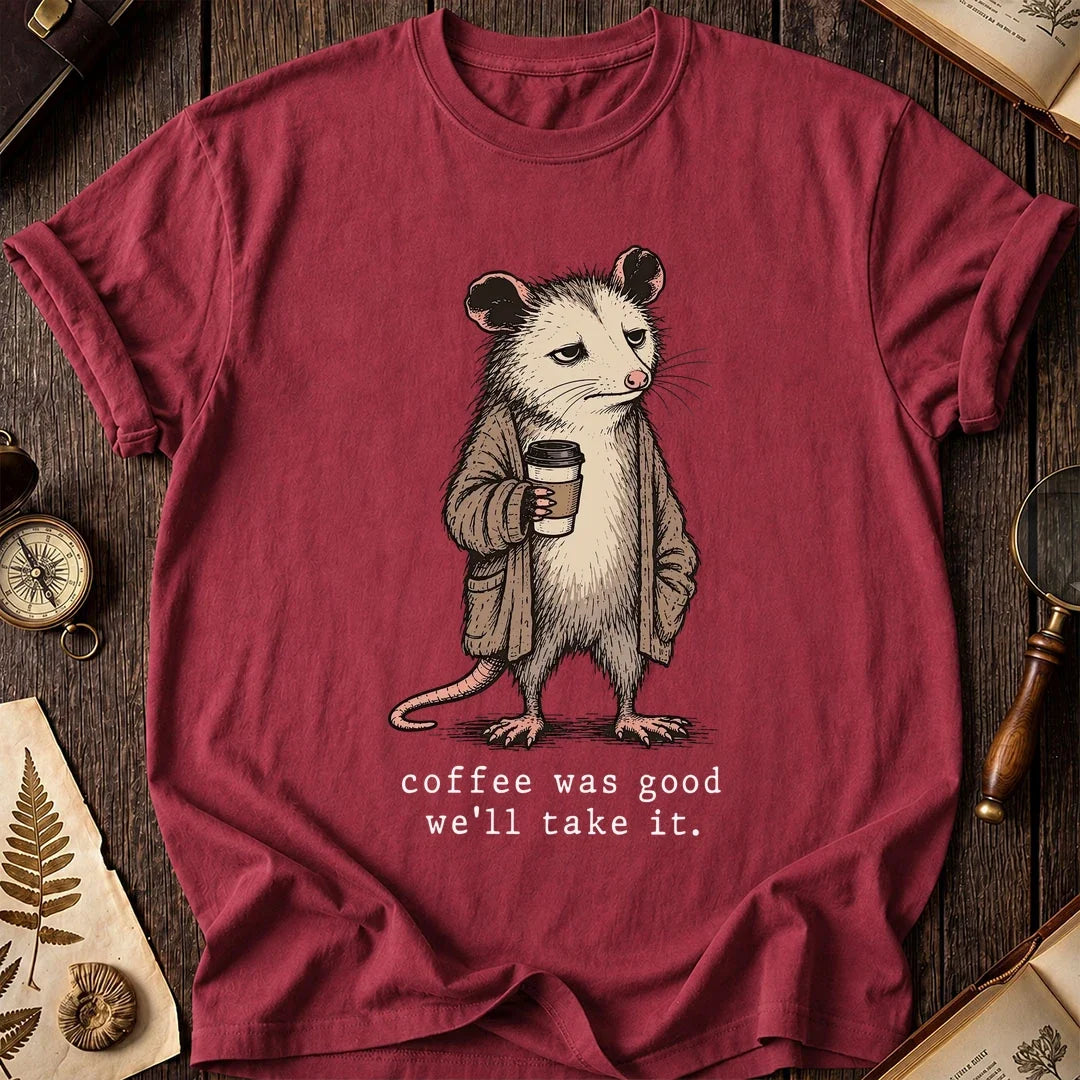 Good Coffee Possum T-Shirt product image 5